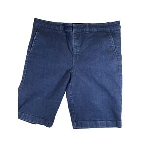 Lauren Ralph Lauren Denim Chino walking Shorts Dark Wash Casual Size 14 *flaws*